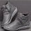Women's gray combat boots PU leather waterproof ankle boots 4