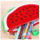 Watermelon-shaped pencil case with zipper 2