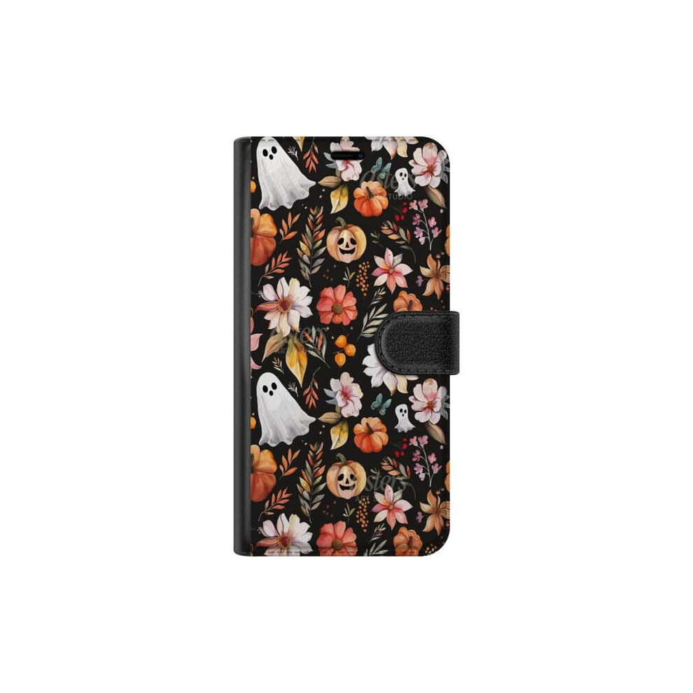 Iphone 15 Wallet Case With Halloween Pumpkin Ghost Pattern 900223964526