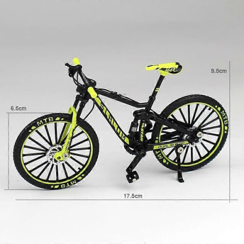 Mini 1:10 alloy bicycle scale model green 1