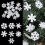 White Glitter Snowflake Ornaments Plastic 50 pcs 4