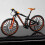 Mini Alloy Bicycle Model 1:10 Orange Desktop Ornament 2