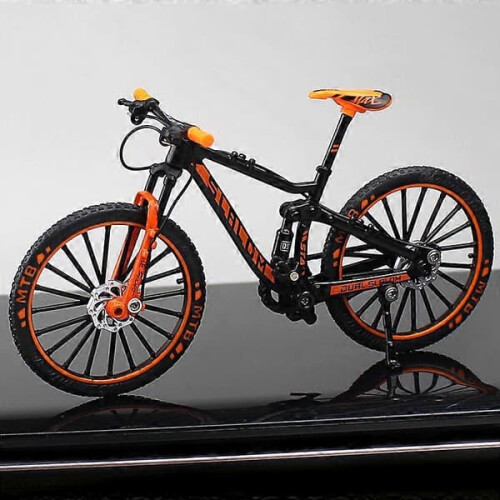 Mini Alloy Bicycle Model 1:10 Orange Desktop Ornament 1