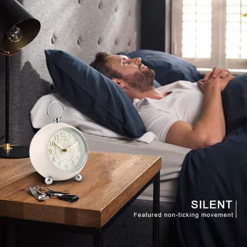 Silent Alarm Clock Battery Operated 1 Pack 1