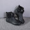 Women's black combat boots PU leather waterproof ankle boots 3