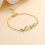 Ocean Wave Armband Dam 14K Förgylld CZ 3