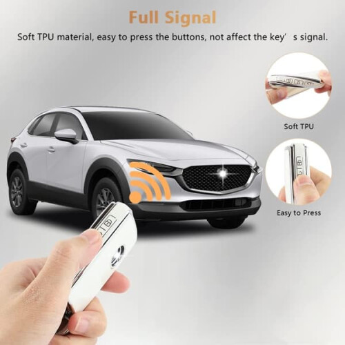 PIFOOG Mazda Car Key Case TPU Shell 4-Button 2