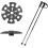 Hiking Poles with Removable Mud Baskets 5 pcs 3