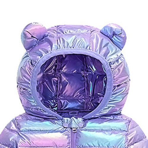 Completo viola per bambino composto da giacca imbottita e pantaloni. 2