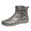 Women's gray combat boots PU leather waterproof ankle boots 2