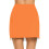 Damen-Freizeit-Tennisrock, einfarbig, orange, Größe M 6