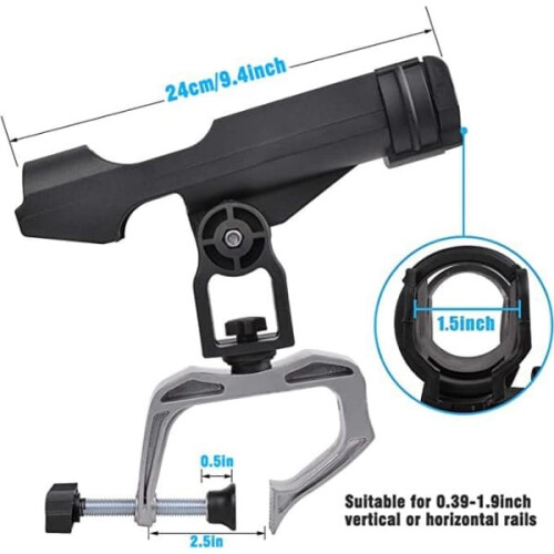 Boat Rod Holder 360-Degree Adjustable for Boat Kayak 2
