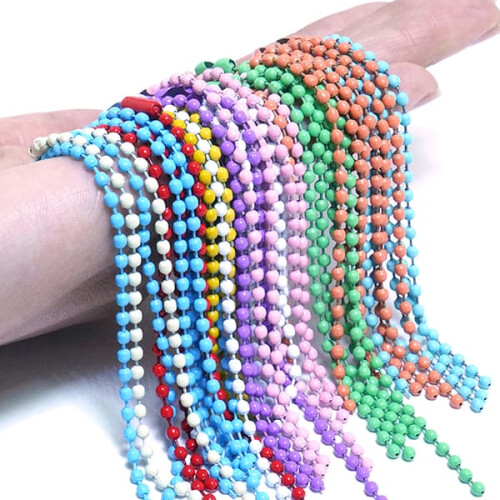 Ball Chain for Keychain Doll Tag Hand Card 100 pcs 2