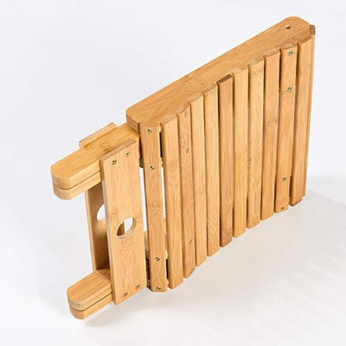 Solid wood folding stool 29x28x26 cm 1