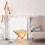 Solid wood folding stool 29x28x26 cm 3