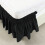 Staubrüschen-Bettrock aus Polyester, Kingsize, 38 cm Fallhöhe, Schwarz 6