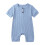 Baby summer romper plain short sleeve 0-24 months blue 2