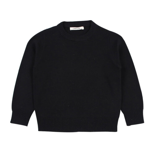 Kids Solid Color Knit Pullover Sweater