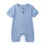 Baby summer romper plain short sleeve 0-24 months blue 3
