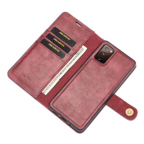 DG.MING magnetic wallet for Samsung Galaxy S20 FE red 2-in-1 2