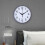 Round Wall Clock Simple Style Silent Quartz White 3