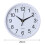 Round Wall Clock Simple Style Silent Quartz White 5