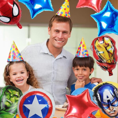 Marvel Avengers foil balloons reusable 9 pcs 2