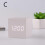 LED digital alarm clock wood-look white 1pc 2