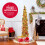 Gold Pop Up Christmas Tree 5ft Artificial Pencil Tinsel 3