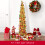 Gold Pop Up Christmas Tree 5ft Artificial Pencil Tinsel 4