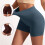 Damen-Radlerhose mit hohem Bund, einfarbig, elastisch 2