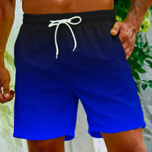 Men's Cotton Casual Shorts Elastic Waist Relaxed Fit with