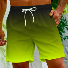 Men's Cotton Casual Shorts Elastic Waist Relaxed Fit