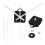 Quartz Wall Clock Motor Kit with Long Shaft and White Hands 2