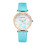 Women's butterfly dial leather strap watch 1 piece 1