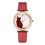 Cat Pattern Analog Quartz Watch Leather Band Women 1