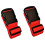 Suitcase Strap with Metal Luggage Tags Red 2-Pack 5