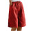Knelange shorts i lin med vide ben til dame 1