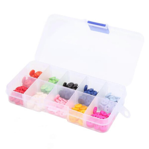 Resin buttons 2-hole 9mm colorful 200 pcs 2