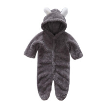 Grenouillère d'hiver à capuche en polaire pour bébé