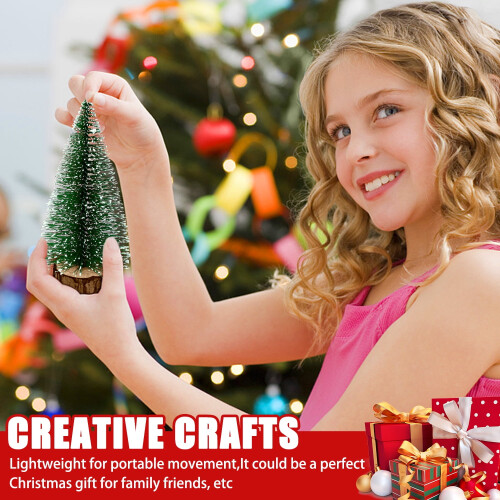 Mini Christmas Trees Decorations Green 6pcs 2