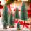 Mini Christmas Trees Decorations Green 6pcs 5