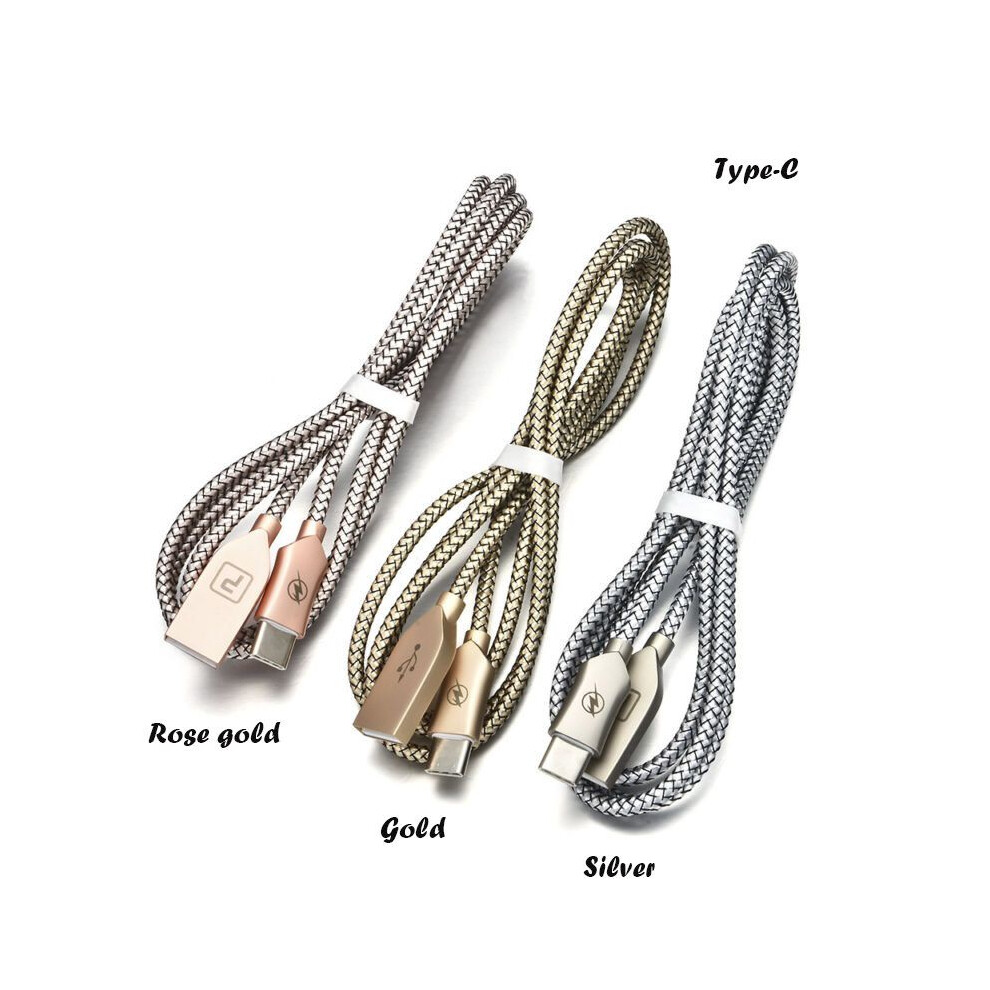 (, For Type-C) Alloy Zinc 24A For Micro Usbtypec Fast Charging Charger Cord Data Cable Gold 695344721577