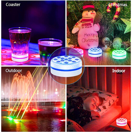 Υποβρύχια φώτα LED Wamans, 13LED RGB με τηλεχειριστήριο - Ιδανικά για διακοσμητικό φωτισμό 2