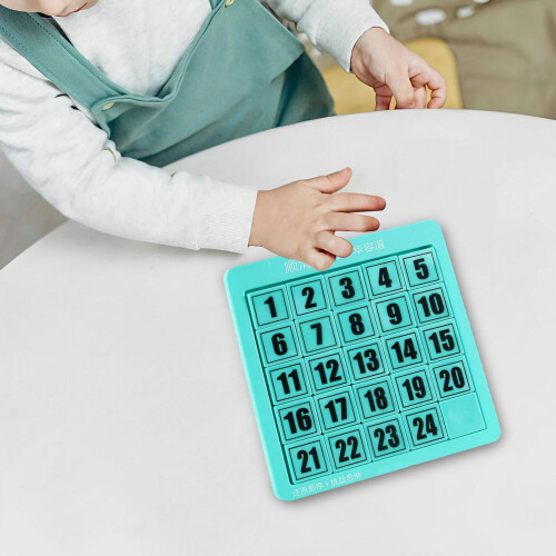 Sliding Puzzle Learning Toy Number Game 24-Piece Green 2
