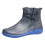 Women's blue combat boots PU leather waterproof ankle boots 2