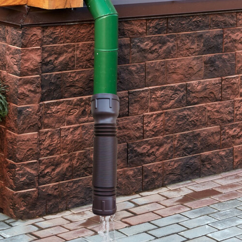 Flexible Rain Gutter Downspout Extension Set 3 pcs 18-59 in 1