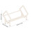 Small desktop bookshelf organizer white 3-tier 3