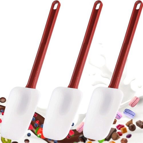 3Pack EspáTulas de Silicone Resistente Ao Calor, EspáTula de Silicone, EspáTula de Raspador de Borracha 10 Polegadas, Uso Na Cozinha B 1