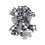 Christmas bow black and white grid 12 pcs 2
